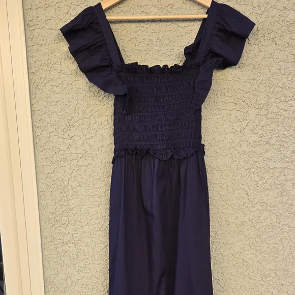 Sea New York Gladys Navy Smocked Maxi Dress - Picture 3 of 14